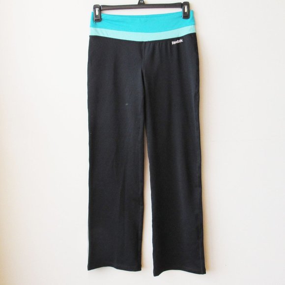 Reebok Pants - Reebok Black/Blue Fitness Workout Yoga Pants Med